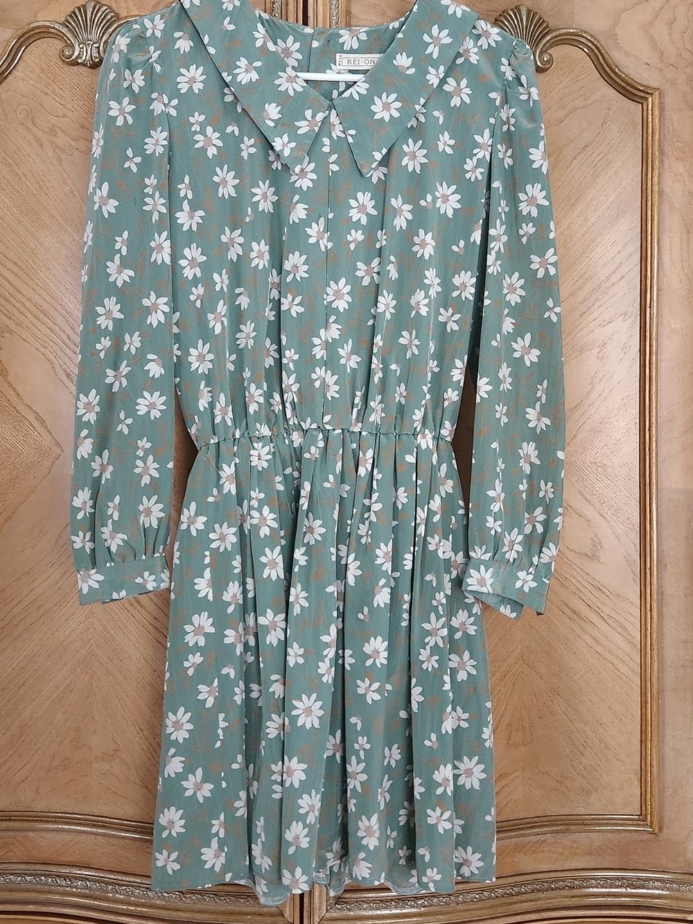 Erdem Sage Floral Mini Dress
